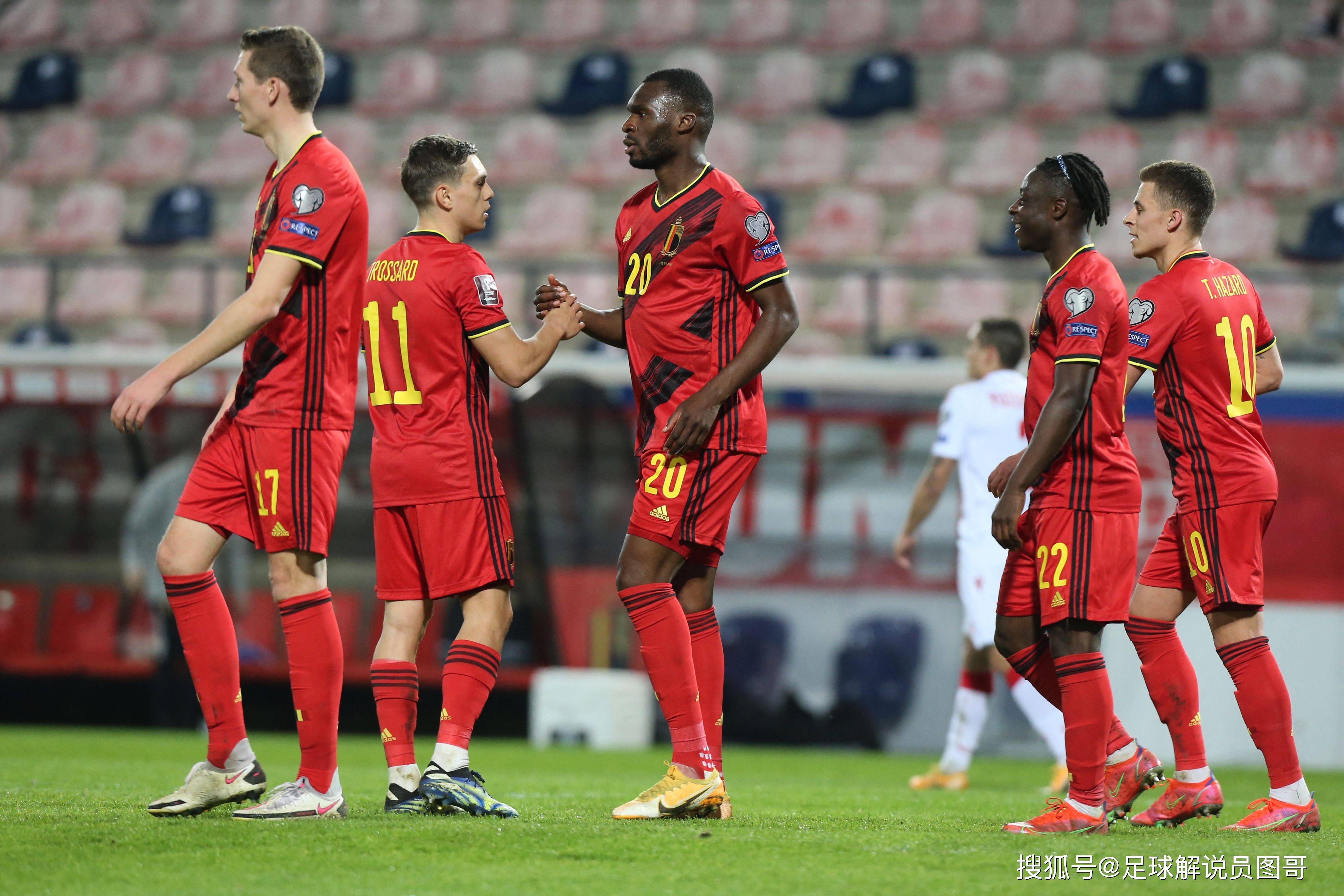 比利时队与德国队在大赛中角逐